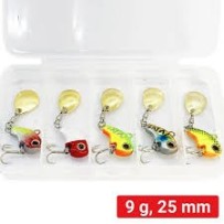 ► Набір тейл спіннерів FOX Jig Tail Spinner Kit 9g (5 шт приманок + коробка) • Краща ціна в Борисполі, Воронькові • Купити в маг