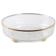 ► Блюдо LED TWIST CLEAR GOLD поворотне 27 см 8 см • Краща ціна в Борисполі, Воронькові • Купити в магазині ПРО100БУД