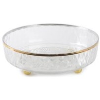 ► Блюдо LED TWIST CLEAR GOLD поворотне 27 см 8 см • Краща ціна в Борисполі, Воронькові • Купити в магазині ПРО100БУД