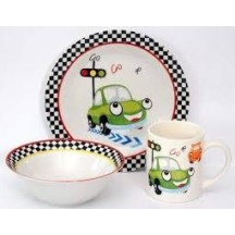 ► Набір посуду дитячого Limited Edition FUNNY CAR  3 пр • Краща ціна в Борисполі, Воронькові • Купити в магазині ПРО100БУД