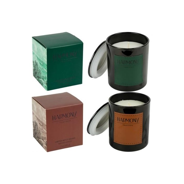 Свічка ароматична Hermony у склянці з кришкою 9*7см 480г