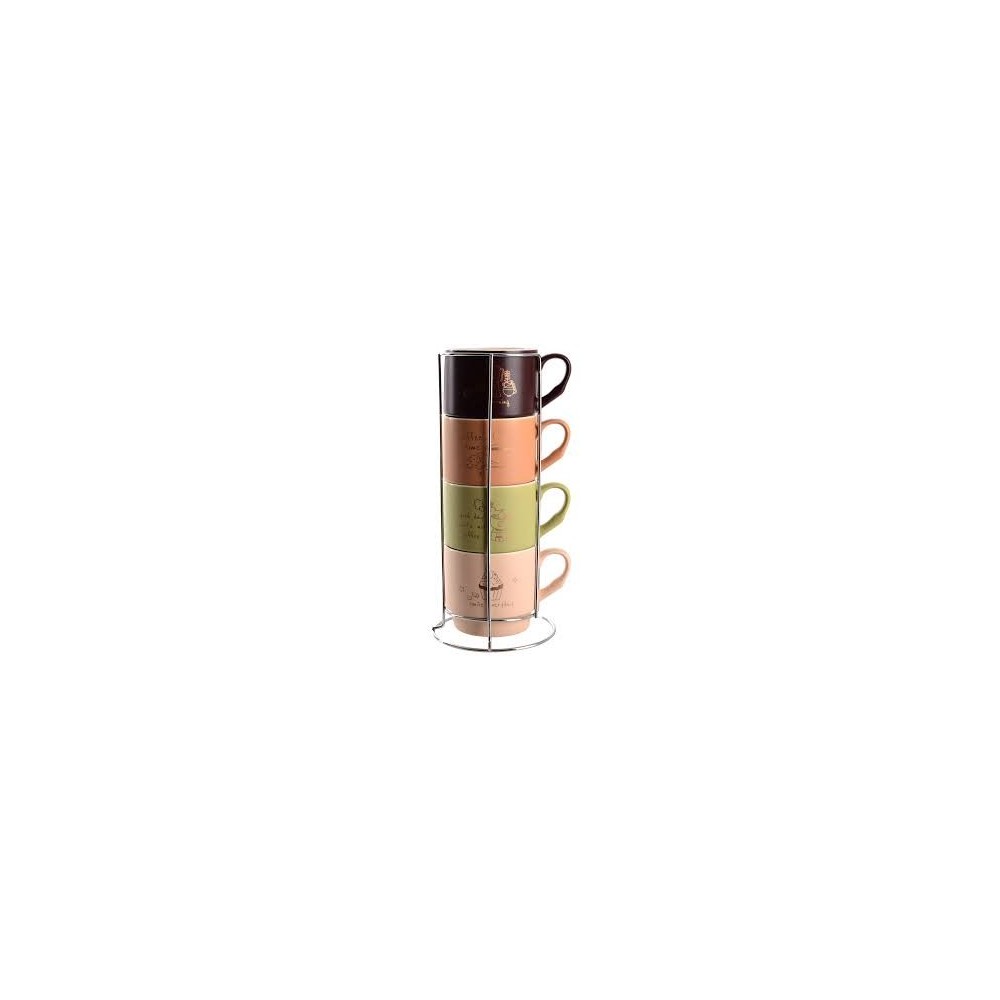 Набір чашок Limited Edition Morning coffee 4*340 мм на металевій підставці