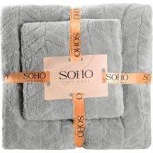 Рушник банний набір SOHO 35*75+70*140см мікроф. Grey