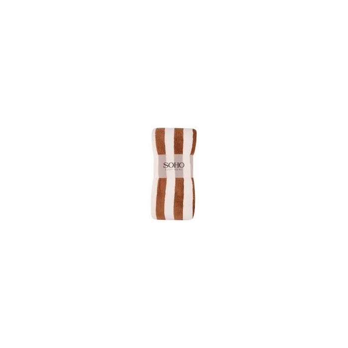 Рушник банний SOHO 50*70см мікроф. Stripe Cofee