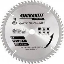 ► Диск пильний по дереву GRANITE 230 х 22.2 х 60T • Краща ціна в Борисполі, Воронькові • Купити в магазині ПРО100БУД