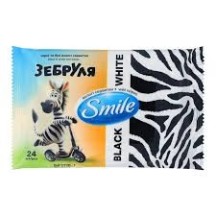 Серветки вологі SMILE 24 шт з Зебруля