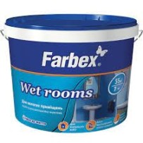 Фарба ТМ Farbex 7,0 кг матова для вологих приміщень