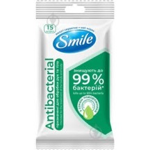Серветки вологі SMILE 15 шт