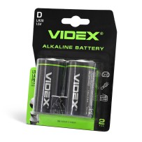 Батарейки VIDEX лужна R20