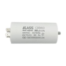 Кондесатор 80mf CBB-60 450V гвинт+дріт