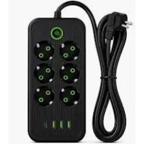 Подовжувач 3м на 6 розеток з USB з вимикачем EU250U-3м