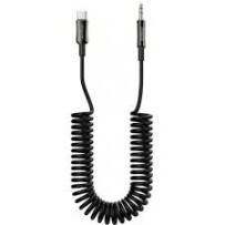 Кабель AUX Proove Steel Spring Type-C 3.5mm (1m) (black)