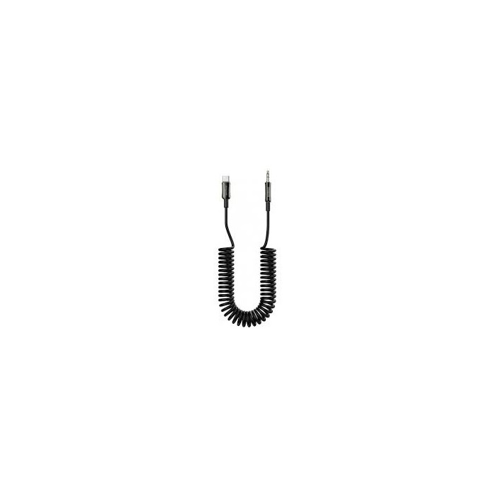 Кабель AUX Proove Steel Spring Type-C 3.5mm (1m) (black)