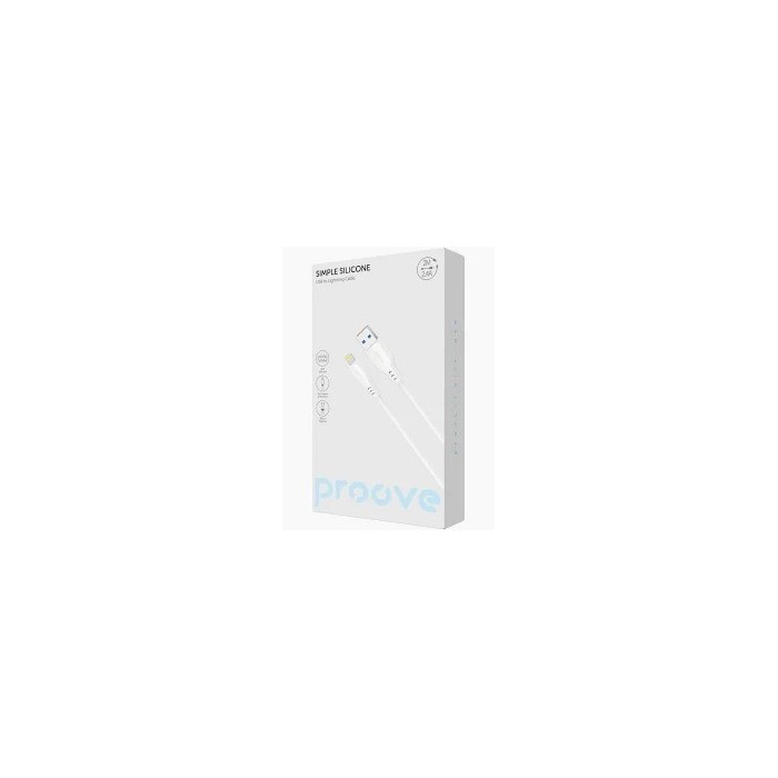 Кабель Proove Simple Silicone USB to Lightning 2.4A (2m) (white)