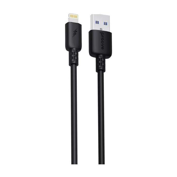 Кабель Proove GridLinel USD to Lightning 2.4А (1m) (black)