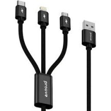 Кабель Proove Triple Connection 3 в1 USB 3A 1.3m black