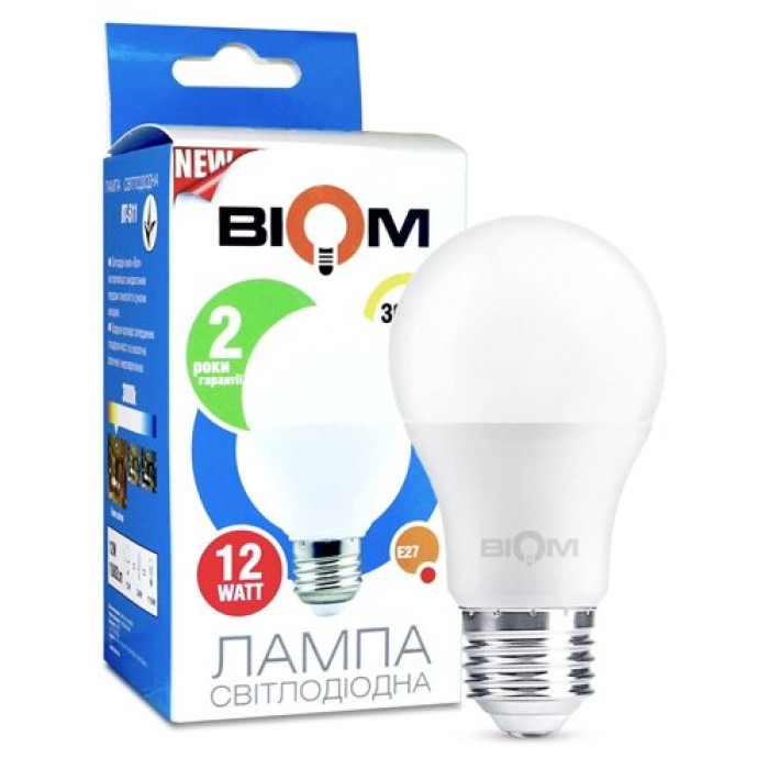 Лампа BIOM BT-511 А60 12W E27 мат