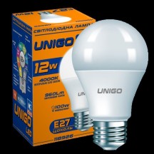 Лампа UNIGO A60 12W E27 4000K