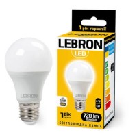 Лампочка LEBRON LED А60/E27 8W м"яке