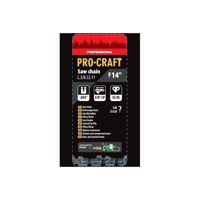 Ланцюг для ланцюгової пили ProCraft L-3/8-52,11