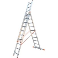 Драбина алюмінієва LADDER STANDART 3 х 10 сходинок 6,7 м