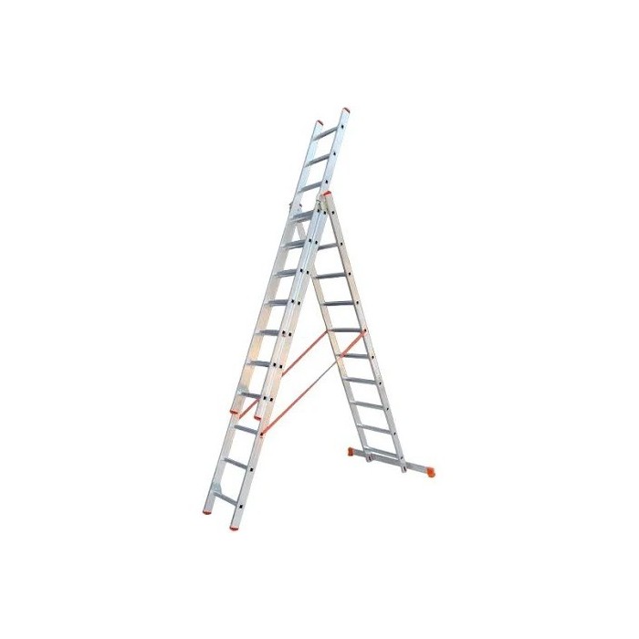 Драбина алюмінієва LADDER STANDART 3 х 10 сходинок 6,7 м