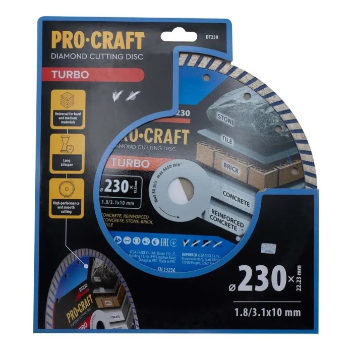 Круг алмазний Procraft DC-230