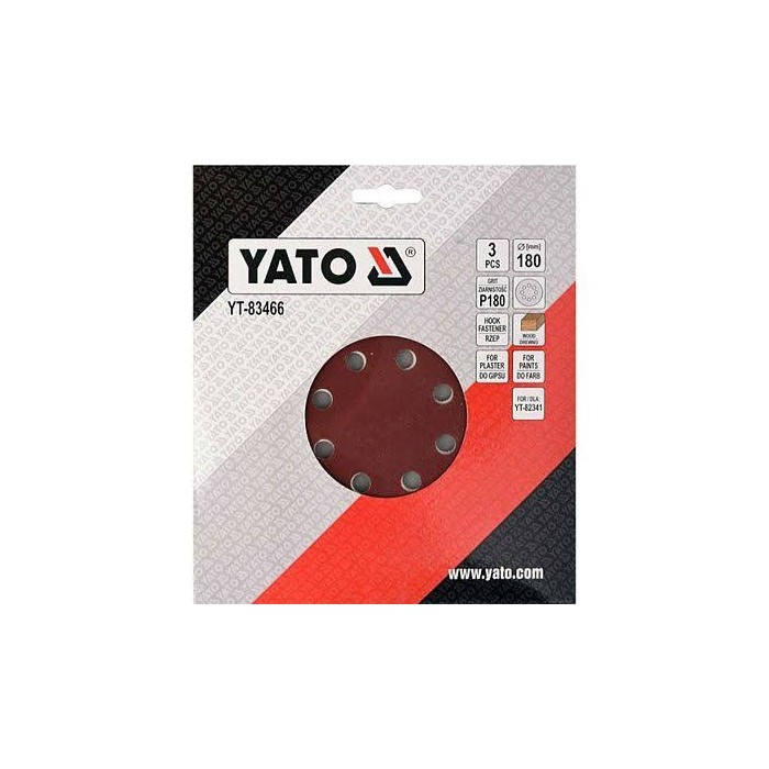Круг шліфувальний YATO 180мм Р180