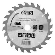 Диск пильний по дереву GRAD 180 х 22,2(20) х 24Т