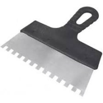 ► Шпатель гребінець 150 мм зуб 8 х 8 мм • Краща ціна в Борисполі, Воронькові • Купити в магазині ПРО100БУД