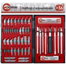 ► Набір скальпелів INTERTOOL НТ-0530 56 шт • Краща ціна в Борисполі, Воронькові • Купити в магазині ПРО100БУД