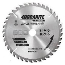 ► Диск пильний по дереву GRANITE 190 х 30 х 40T • Краща ціна в Борисполі, Воронькові • Купити в магазині ПРО100БУД