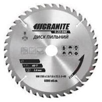 ► Диск пильний по дереву GRANITE 200 х 30 х 40T • Краща ціна в Борисполі, Воронькові • Купити в магазині ПРО100БУД