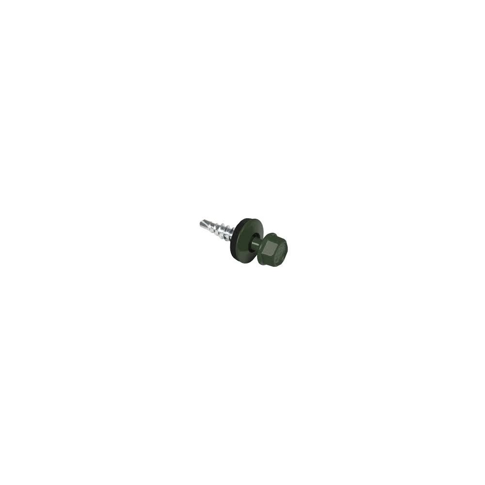Саморіз покрівельний 4,8 х 35 мм RAL-6020 (250 шт)