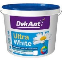 ► Фарба DekArt Ultra White 12,6 кг матова • Краща ціна в Борисполі, Воронькові • Купити в магазині ПРО100БУД