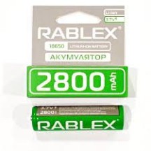 ► Акумулятор Rablex 18650 2800mAh 3.7V • Краща ціна в Борисполі, Воронькові • Купити в магазині ПРО100БУД