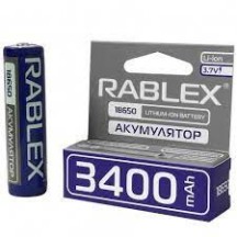 ► Акумулятор Rablex 18650 3400mAh 3.7V • Краща ціна в Борисполі, Воронькові • Купити в магазині ПРО100БУД