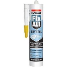 ► Клей - герметик SOUDAL FIX CRYSTAL 290 мл прозорий • Краща ціна в Борисполі, Воронькові • Купити в магазині ПРО100БУД