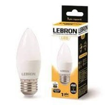 ► Лампочка LEBRON LED C37/E27 4W яскраве • Краща ціна в Борисполі, Воронькові • Купити в магазині ПРО100БУД