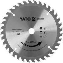 ► Диск пильний по дереву YATO YT-60591, 165 х 16 х 36Т • Краща ціна в Борисполі, Воронькові • Купити в магазині ПРО100БУД
