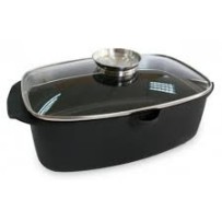 ► Гусятниця з кришкою Lessner Black Pro 5,6л • Краща ціна в Борисполі, Воронькові • Купити в магазині ПРО100БУД