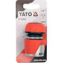 ► Конектор для шланга з аквастопом 1/2 YATO • Краща ціна в Борисполі, Воронькові • Купити в магазині ПРО100БУД