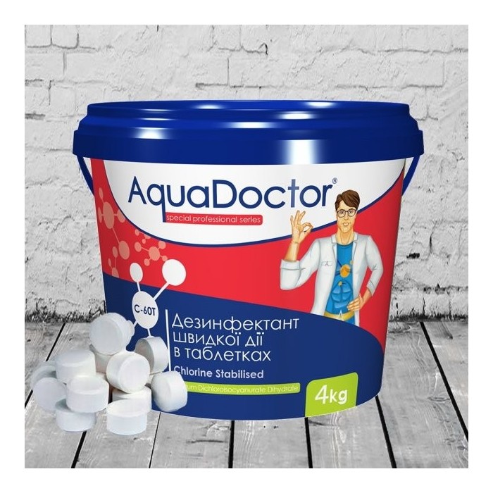 AquaDoctor С-60Т хлор-шок в таблетках 4 кг